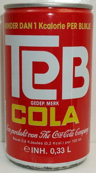 Tab / Teb Cola Can From Holland; 1980 