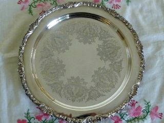 Vintage Strachan Australia Ornate Silver Plate Tray