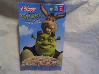 2007 Shrek Movie Cereal Box,  Empty,  Kelloggs,  Dream,  Donkey