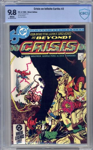 Crisis On Infinite Earths 2 Cbcs 9.  8 Perez,  Superman,  Cyborg,  Batman,  Flash