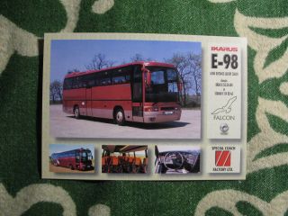 Ikarus E - 98 Bus Leaflet Brochure Prospekt