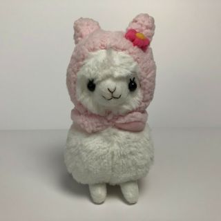 Amuse Fluffy Hooded Kids Alpacasso White Bunny Girl (16cm) Arpakasso Plush Japan