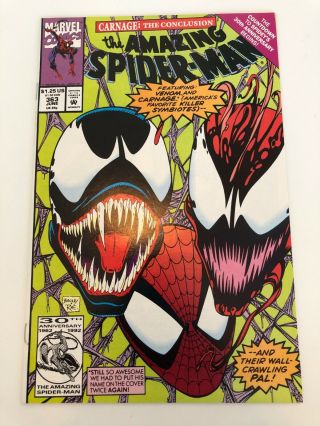 The Spider - Man 362,  363 (may/jun 1992,  Marvel) Fine