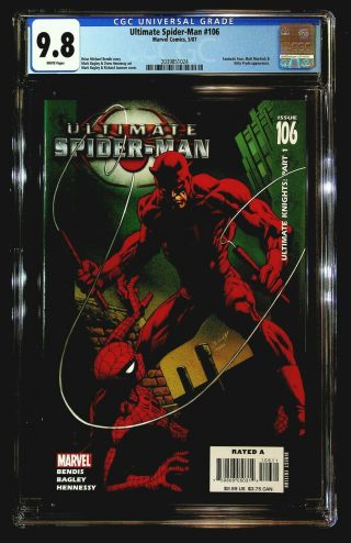 Ultimate Spider - Man 106 Cgc 9.  8 Bagley,  Fantastic Four,  Kitty Pryde,  Daredevil