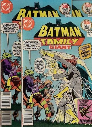 55 Comics: Batman Family 10,  Dc Superstars 13 (aragones),  Superteam (dc Giants)