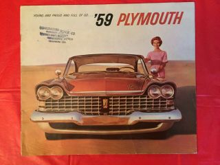 1959 Plymouth " Savoy Belvedere Fury Wagons " Car Dealer Sales Brochure
