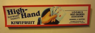 Of 100 Old Vintage High Hand - Kiwi Labels - Poker Cards - 4 Aces