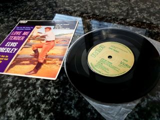 Rare Elvis Presley Love Me Tender Ep Record 1957 Rca Played &