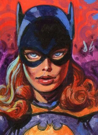 Batgirl Yvonne Craig By Dan Brereton Sketch Card Dc Comics
