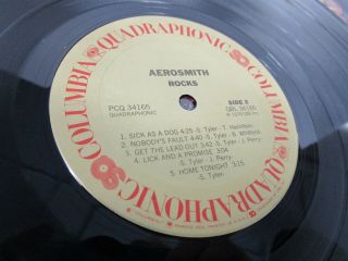 Aerosmith Rocks QUADRAPHONIC Draw The Line Steven Tyler Rock Pop Vinyl Record LP 3