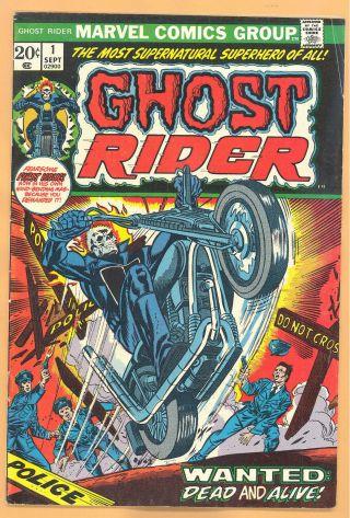 Ghost Rider 1 Marvel Comics Bronze Age Johnny Blaze 1st Solo Issue Fine,  L@@k