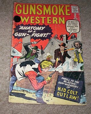 1962 Marvel Gunsmoke Western 68.  Jack Kirby Cover.  Rare Price Change