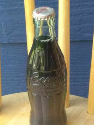 Coca Cola bottle circa 1950 ' s vintage green glass clear 4