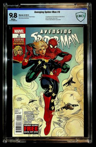 Avenging Spider - Man 9 Cbcs 9.  8 Dodson,  1st Carol Danvers As Captain Marvel