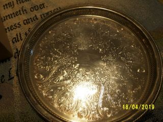 Wm Rogers Silverplated Round Servingtray