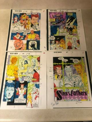 Silver Surfer 67 Art Color Guides 11 Pages Nebula Firelord Thanos Eros