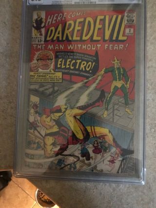 Daredevil 2 Cgc 3.  5 Vintage Marvel Comic Key Ff App 2nd Daredevil And Electro