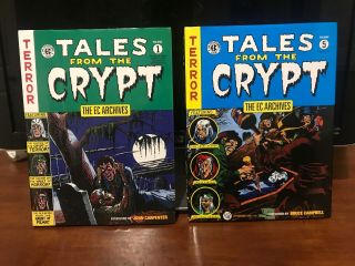 Ec Archives: Tales From The Crypt,  Vol.  1 & 5 [hc] Hardcover Out Of Print