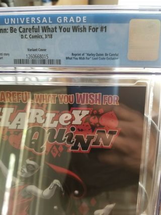 Harley Quinn 1 Be Careful What You Wish For Cgc 9.  8
