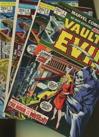 Vault Of Evil 2,  3,  4,  7 4 Books Marvel The Hour Of The Witch Horror Ghosts