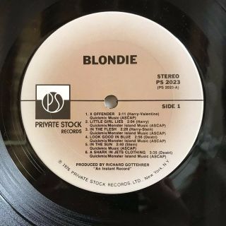 BLONDIE - S/T (1st) LP - PRIVATE STOCK - X Offender/Rip Her To Shreads 4