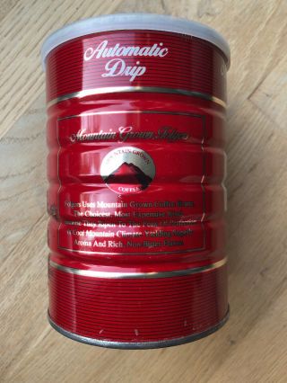 Vintage Folgers Coffee Can Red Automatic Drip 13 Oz 3