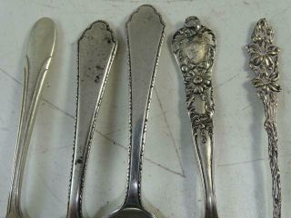 Vintage Sterling Silver Souvenir Spoon Set Denver Mt Shasta CA Baby Fork Antique 2