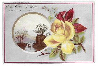 Wm.  Wise & Son Furniture & Undertakers Victorian Trade Card Bucyrus Ohio