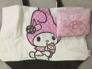 Sanrio My Melody Tote Bag Duo Canvas Hand Tote & Eco Foldable Tote