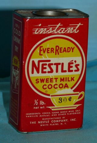 Vintage Nestle’s Sweet Milk Cocoa Cardboard Container,  Rare