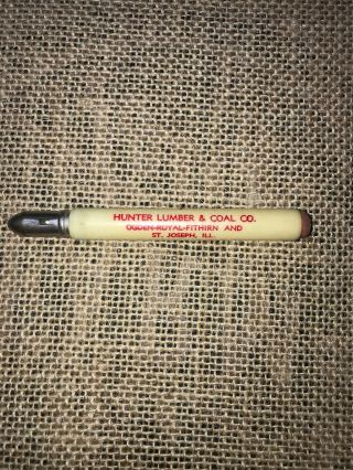 Vintage bullet pencil KEEN KUTTER Tools Hunter Lumber & Coal St.  Joseph,  ILL 2
