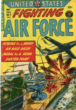 Us Fighting Air Force 8 Comic Book Fn - 5.  5 Superior 1954 See My Store