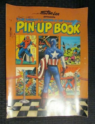 1978 Mighty World Of Marvel Pin - Up Book Stan Lee Vg - 3.  5 Fireside Complete