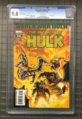 Incredible Hulk 111 Marvel Comics 2007 Cgc 9.  8 Variant Edition Zombie Cover