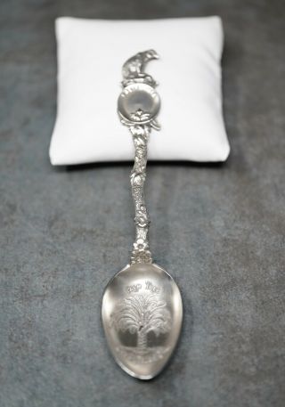 Vintage Sterling Silver Los Angeles California Souvenir Spoon 5.  5”