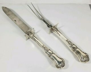 Gorham Old Baronial Sterling Silver Large Carving Set 2 Piece