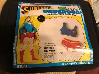 Vintage 1978 Supergirl Underoos Dc Comics Old Stock Rare