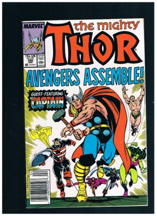 Thor 390 Avengers Assemble.  Cap Picks Up Thor 