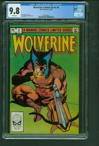 Wolverine Limited Series 4 Cgc 9.  8 White Frank Miller 1982 Marvel