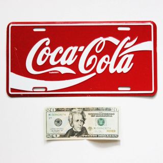 Coke Coca Cola Vintage License Plate Metal Made in USA 90 ' s TO USA 2