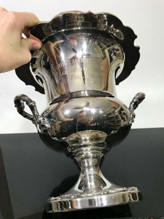 Vtg Large 10” International Silverplate Conquistadors Fiesta 1974 Trophy Cup