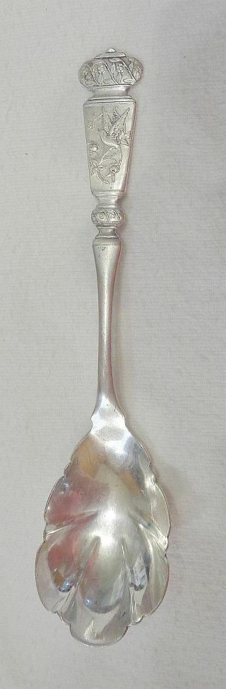 Holmes Booth & Haydens CORONA 1884 Aesthetic sugar shell spoon bird motif 2