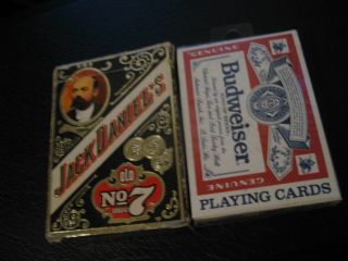 Deck Of Jack Daniels Old 7 & Budweiser Playing Cards