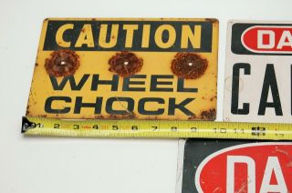 Vintage 1950 ' s Warning Danger Caution Metal Signs FOR CHARITY 2