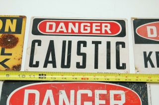 Vintage 1950 ' s Warning Danger Caution Metal Signs FOR CHARITY 3