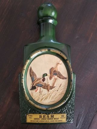 Vintage Jim Beam Decanter Bottle Bourbon Whiskey J.  Lockhart Ducks The Mallard