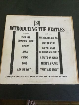 The Beatles Introducing Vee Jay Lp 1062 Collectible 2