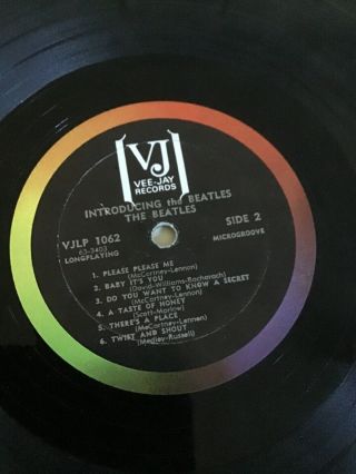The Beatles Introducing Vee Jay Lp 1062 Collectible 3