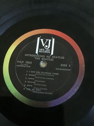The Beatles Introducing Vee Jay Lp 1062 Collectible 4