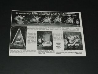 Vtg 1959 Christmas Yard Displays Santa Reindeer Angel Etc.  Print Ad